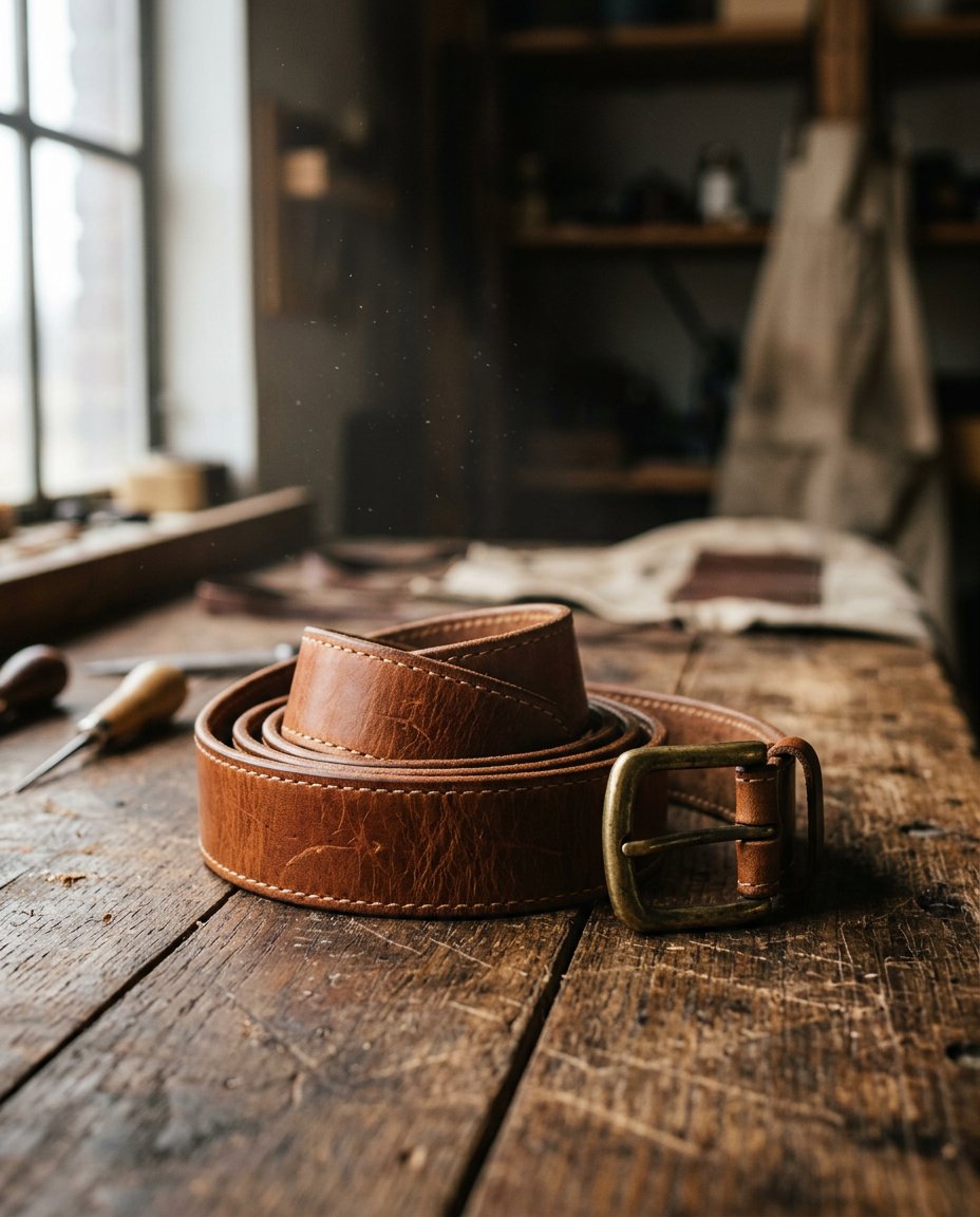Kanda Belt — Full-grain cowhide, vegetable-tanned